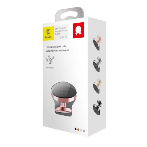 Baseus Small Ears Series univerzális mágneses autós telefontartó pink - 1