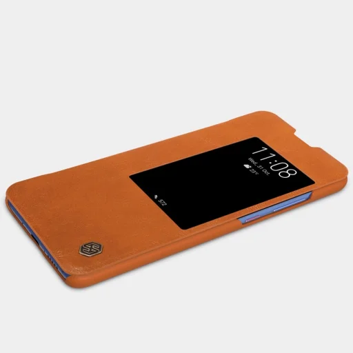 Nillkin Qin bőr fliptok kijelző betekintéssel Huawei Mate 20 fekete - 12