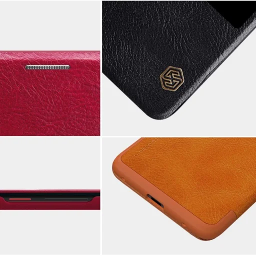 Nillkin Qin bőr fliptok kijelző betekintéssel Huawei Mate 20 Pro fekete - 12