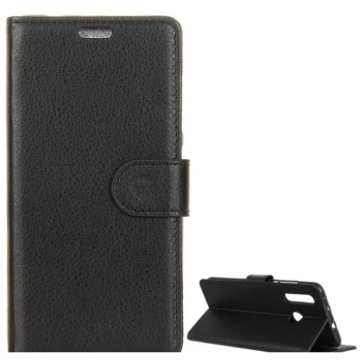 Bőr fliptok Huawei P30 Lite fekete - 1