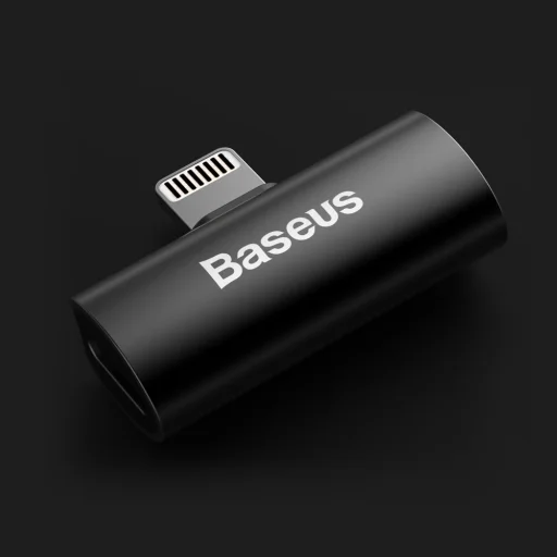 Baseus L46 Audio Converter hub Lightning - 2 db Lightning fekete - 11