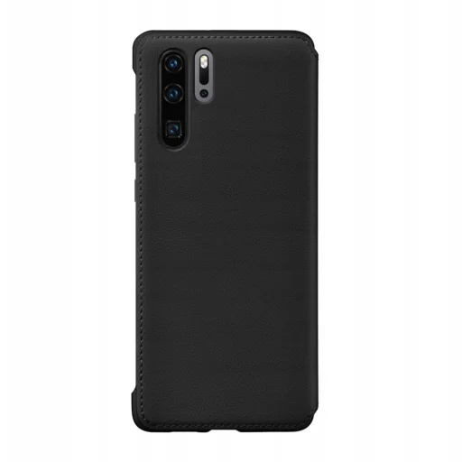 Huawei Wallet Cover Bookcase gyári flip tok Huawei P30 Pro fekete - 2