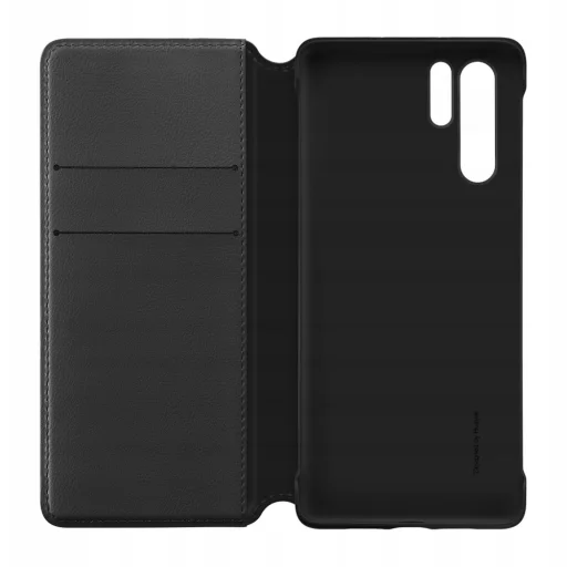 Huawei Wallet Cover Bookcase gyári flip tok Huawei P30 Pro fekete - 4