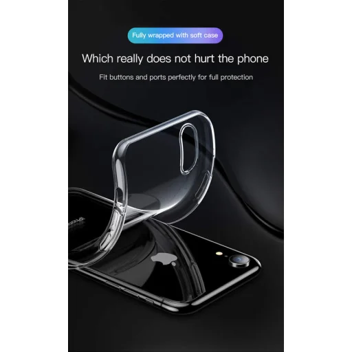 Baseus Simplicity flexibilis TPU tok iPhone XR átlátszó - 5