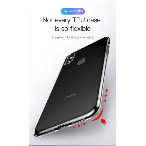 Baseus Simplicity flexibilis TPU tok iPhone XR átlátszó - 6