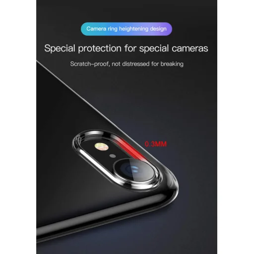 Baseus Simplicity flexibilis TPU tok iPhone XR átlátszó - 9