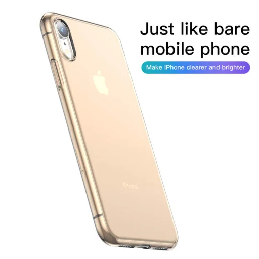 Baseus Simplicity flexibilis TPU tok iPhone XR áttetsző arany - 2