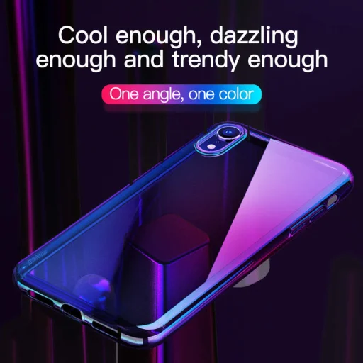 Baseus Glow színátmenetes flexibilis tok iPhone XR kék (WIAPIPH61-XG03) - 3