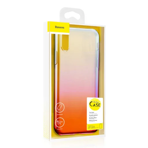 Baseus Glow színátmenetes flexibilis tok iPhone XR pink - 1