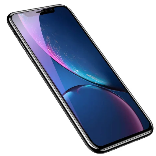 Baseus Arc T-Glass 0.3 mm kijelzővédő üvegfólia iPhone XR/ iPhone 11 fekete kerettel - 3