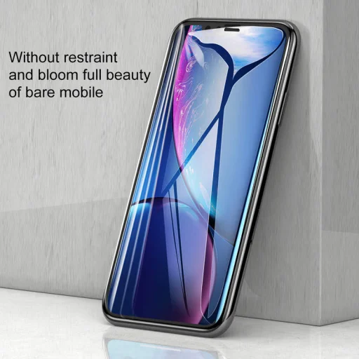 Baseus Arc T-Glass 0.3 mm kijelzővédő üvegfólia iPhone XR fekete kerettel - 6