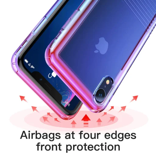 iPhone XR fekete tok Baseus Colorful Airbag (WIAPIPH61-XC01) - 6
