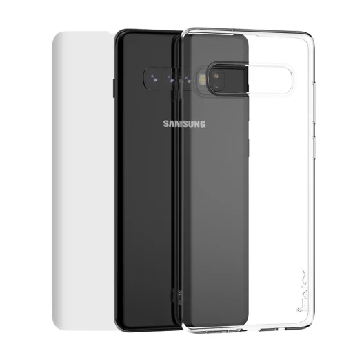 IPAKY Effort TPU tok és kijelzővédő Samsung S10 Plus áttetsző kialakításban - 1