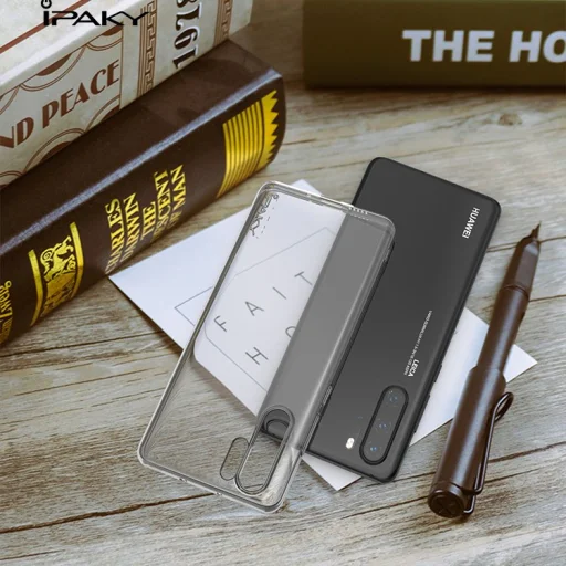 IPAKY Effort TPU tok és kijelzővédő Huawei P30 Pro áttetsző kialakításban - 8