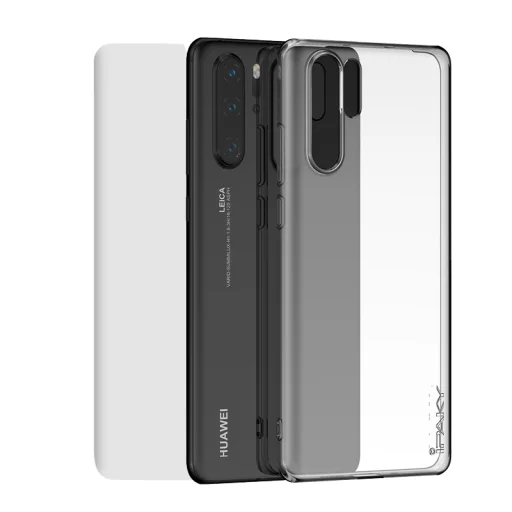 IPAKY Effort TPU tok és kijelzővédő Huawei P30 Pro áttetsző kialakításban - 12