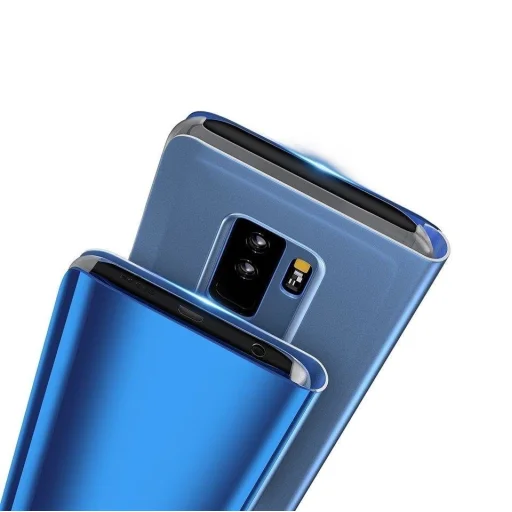 Samsung A40 Clear View mágneses fliptok pink - 7