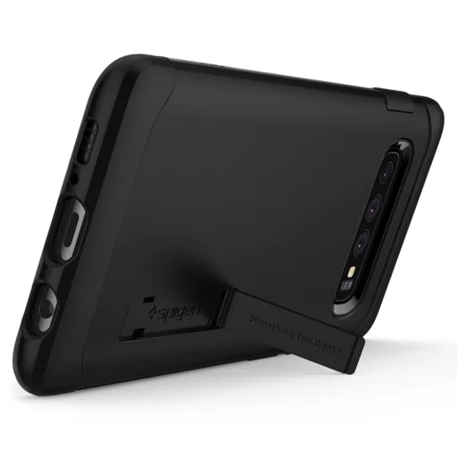 Spigen Slim armor tok Samsung S10 Plus fekete színben - 5
