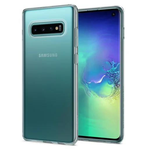 SPIGEN Liquid Crystal flexibilis TPU gél tok Samsung S10 áttetsző - 2