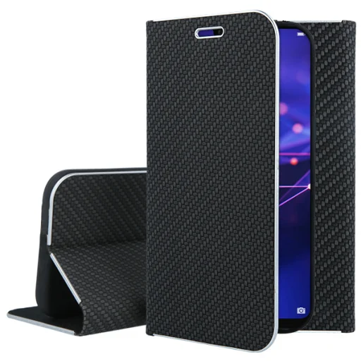 Vennus Book Carbon fliptok Huawei Mate 20 Lite fekete - 1