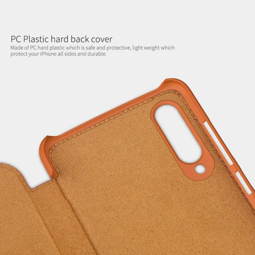 Nillkin Qin bőr fliptok Xiaomi Mi 9 barna színben - 8