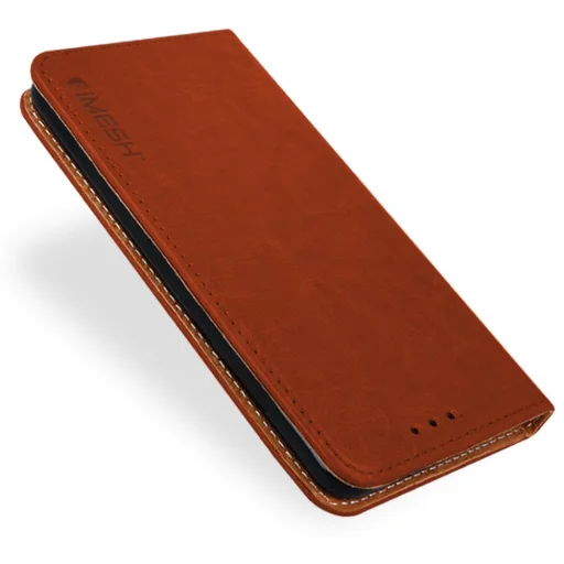 Valódi bőr fliptok Huawei Mate 20 Lite barna - 2