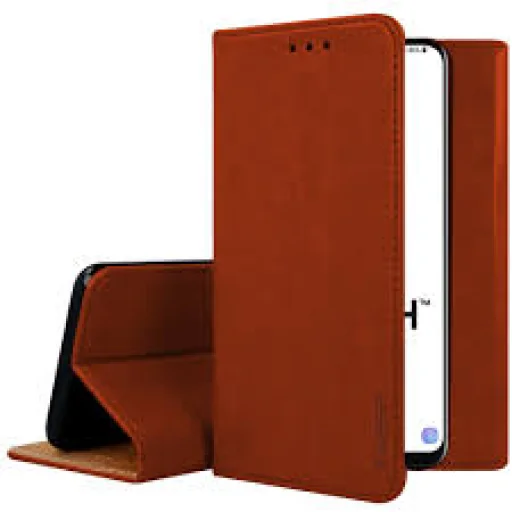 Valódi bőr fliptok Huawei Mate 20 Lite barna - 1