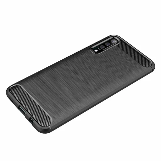 Samsung Galaxy A70 / A70s Techsuit - Carbon Silicone - Fekete tok - 6