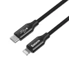 Baseus Yiven Nylon harisnyázott USB-Type C/ Lightning kábel 2A 2m fekete thumbnail