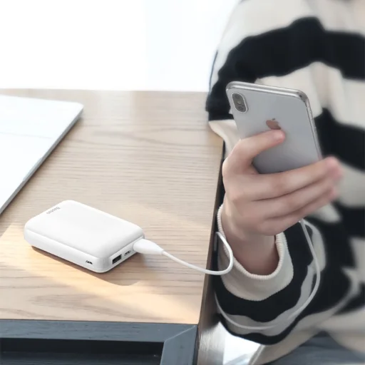 Baseus Mini JA powerbank 10000 mAh USB/USB-C/ micro USB 2.1A fehér - 5