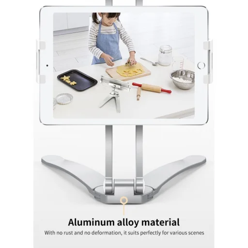 ROCK Univerzális telefon és tablet állvány ezüst színben - 6