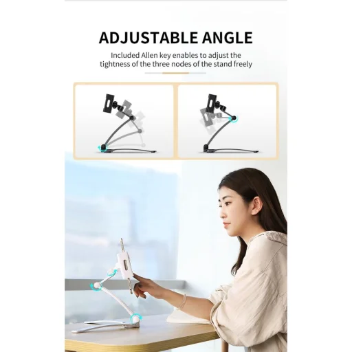 ROCK Univerzális telefon és tablet állvány ezüst színben - 7