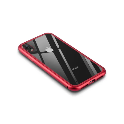 Mágneses kemény tok iPhone XR piros színben - 2