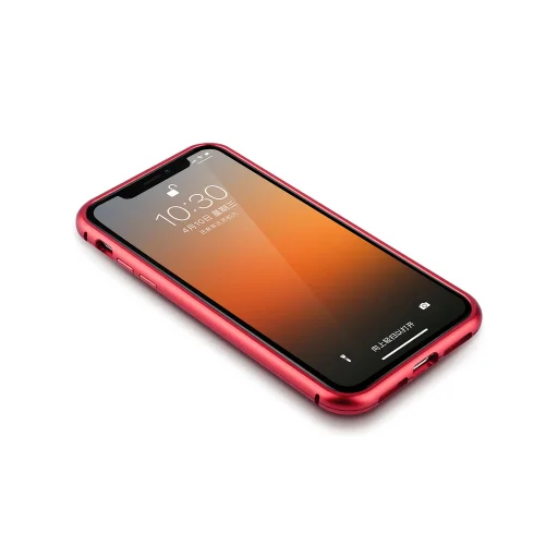 Mágneses kemény tok iPhone XR piros színben - 3