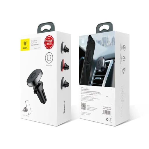 Baseus Privity Pro szellőzőre erősíthető mágneses autós telefontartó fekete - 6