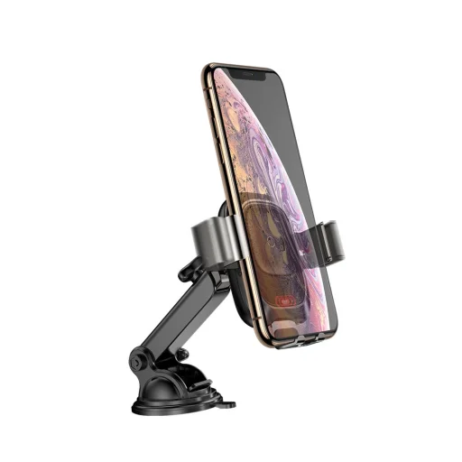 Baseus Smart Gravity univerzális elektromos autós telefontartó és Qi gyorstöltő fekete - 3