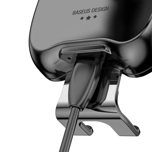 Baseus Smart Gravity univerzális elektromos autós telefontartó és Qi gyorstöltő fekete - 4