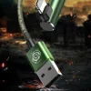 Baseus terepmintás 90 fokban döntött Lightning - USB kábel 2.4A 1m zöld thumbnail