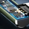 Baseus terepmintás 90 fokban döntött Lightning - USB kábel 2.4A 1m zöld thumbnail