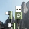 Baseus terepmintás 90 fokban döntött Lightning - USB kábel 2.4A 1m zöld thumbnail