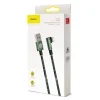 Baseus terepmintás 90 fokban döntött Lightning - USB kábel 2.4A 1m zöld thumbnail
