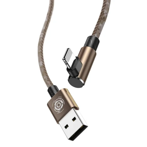 Baseus terepmintás 90 fokban döntött Lightning - USB kábel 1.5A 2m barna - 2