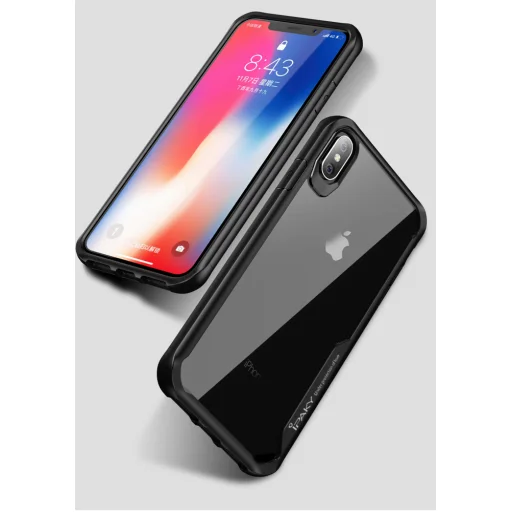 IPAKY Survival gél tok fokozott védelemmel iPhone XS MAX piros színben - 4