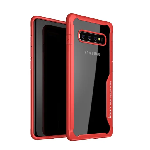IPAKY Survival gél tok fokozott védelemmel Samsung S10 Plus piros színben - 1