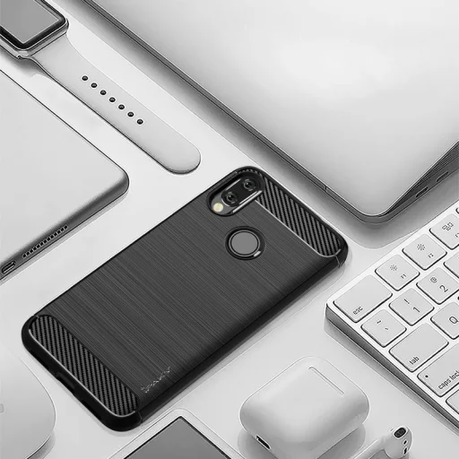 iPaky Slim Carbon Fiber flexibilis TPU tok Xiaomi Redmi Note 7 kék - 8
