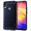 iPaky Slim Carbon Fiber flexibilis TPU tok Xiaomi Redmi Note 7 kék thumbnail