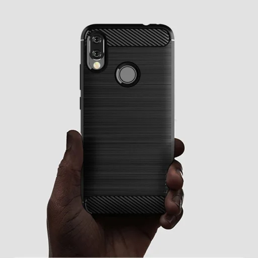 iPaky Slim Carbon Fiber flexibilis TPU tok Xiaomi Redmi Note 7 kék - 4