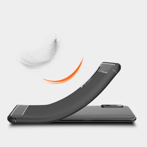 iPaky Slim Carbon Fiber flexibilis TPU tok Xiaomi Mi 9 kék - 8