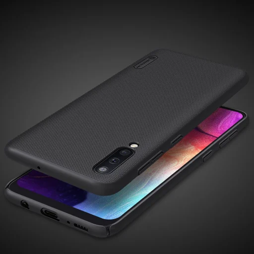 Nillkin Super Frosted Shield tok + ajándék támaszték Samsung A50 fehér - 12