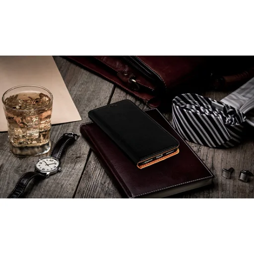 Samsung A70 Book Special bőr fliptok fekete - 5