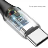 Baseus X-type USB-Type C kábel fény visszajelzéssel 3A/1m fekete thumbnail